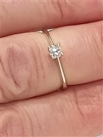 Anello L'Orafo Artigiano Donna solitario in Oro bianco Diamante 0.20 Ct SOLITARIO020 - SOLITARIO020